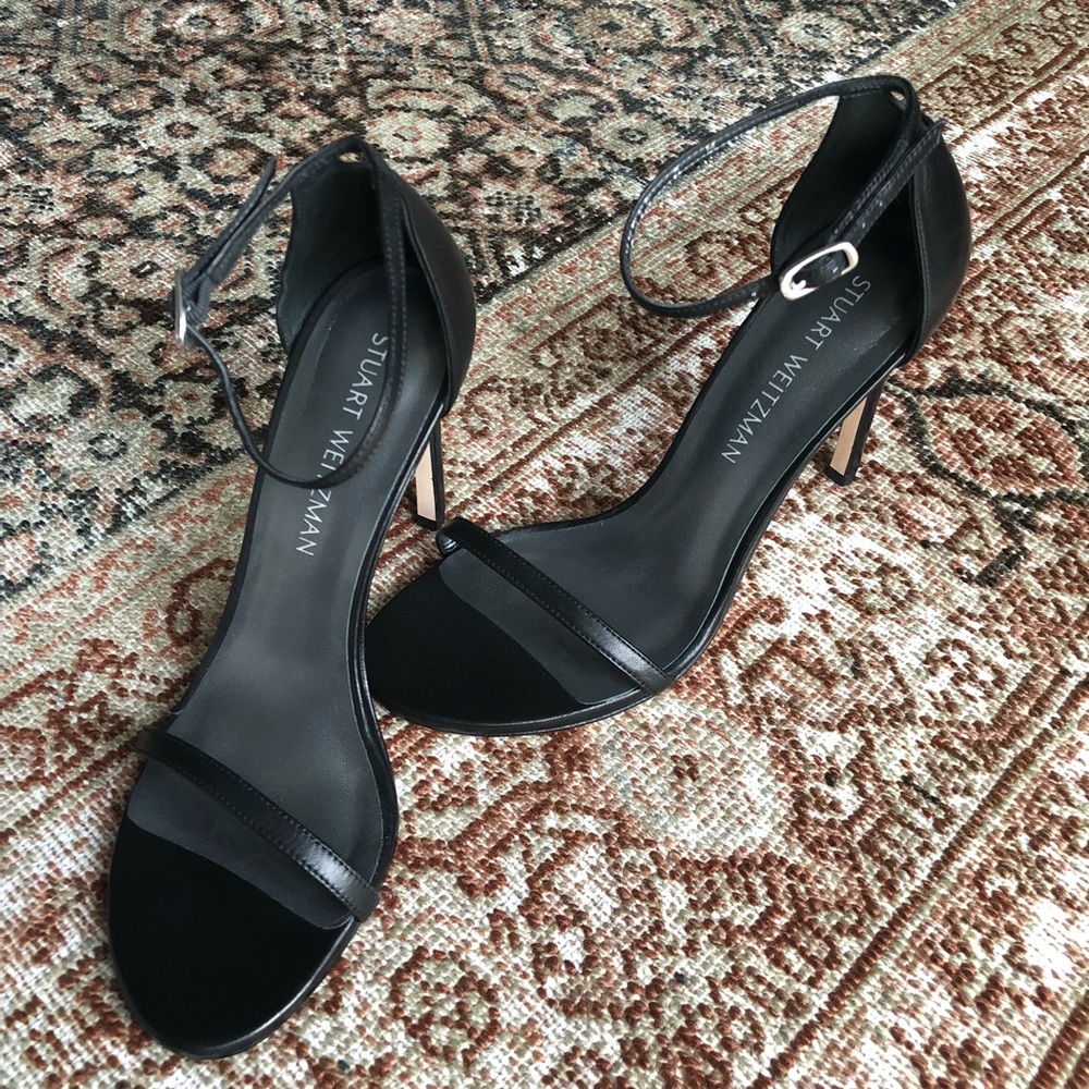 Stuart Weitzman Nudistsong Black Nappa Leather